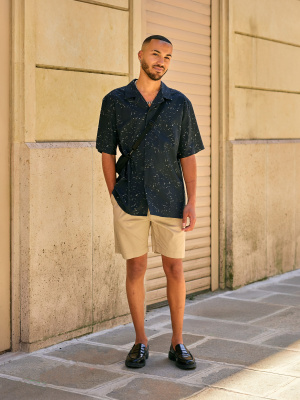 トップス OVY Stripe Open Collar Short Shirt xl Open Collar Short Sleeve Shirt | Printed | UNIQLO US