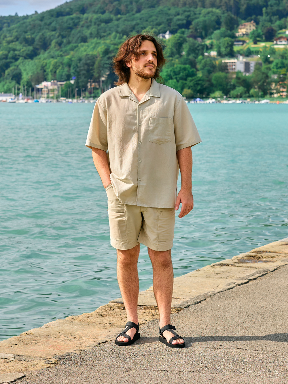 NORDISK■(M)HYGGE Basic Shorts■送料込 MENS HYBRID SHORTS - KHAKI – VintageSummerSwimwear.com