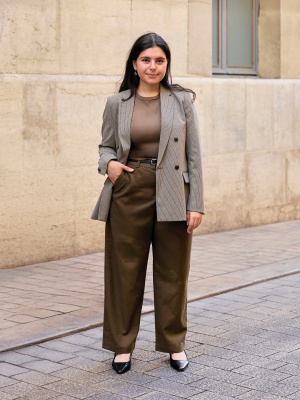 Linen Cotton Tapered Pants