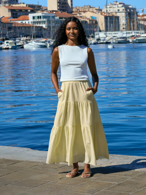 【COLOR iN ID】Check layered skirt Tiered Skirt | UNIQLO US