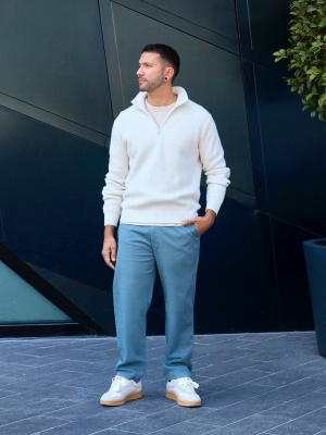 Cotton Relaxed Ankle Pants