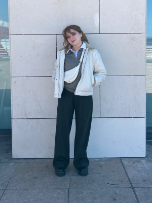 ゆ♡ Double Face Knit Half-Zip Sweater | UNIQLO US