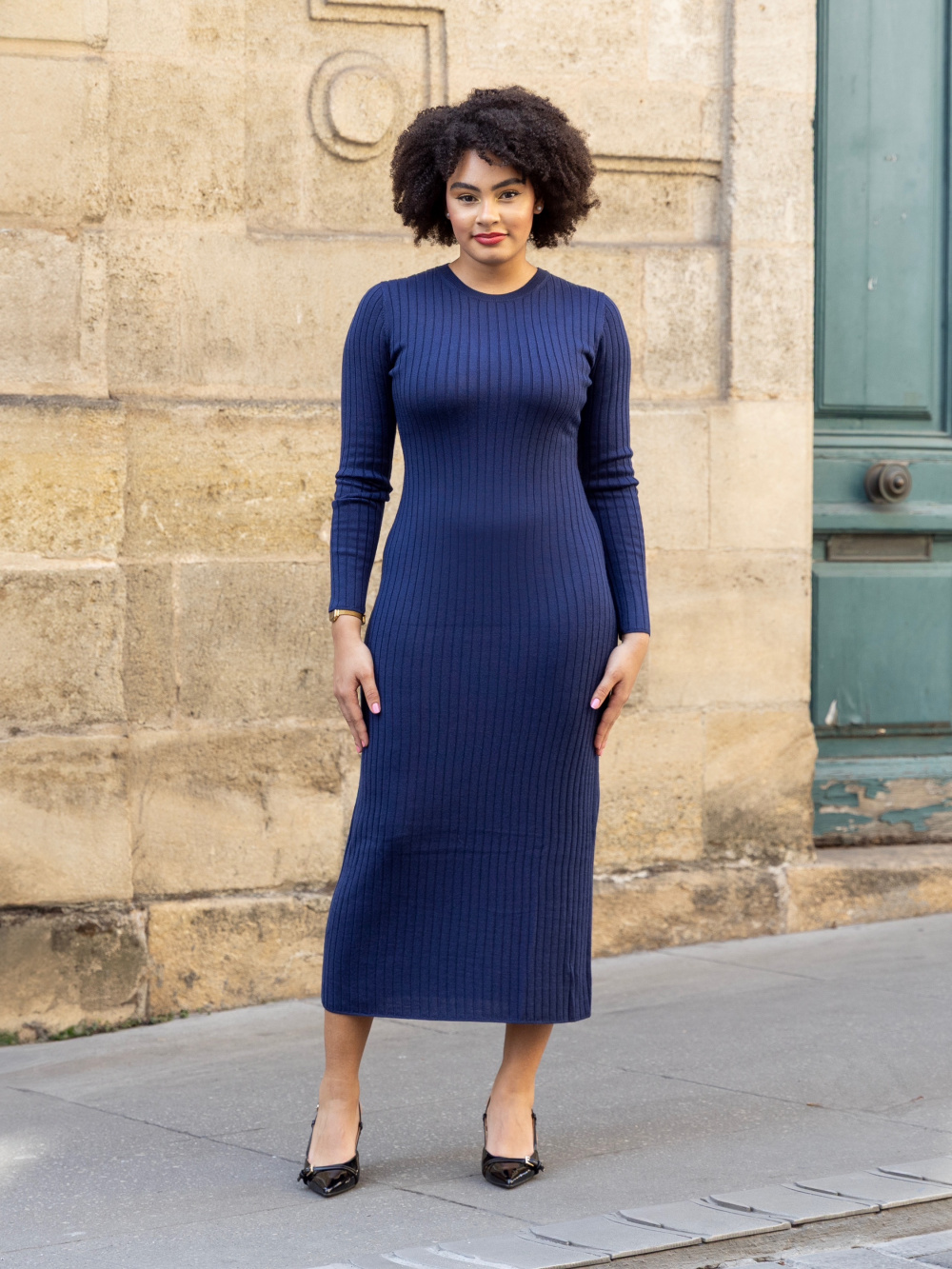 Check styling ideas for「Merino Blend Ribbed Knit Dress」| UNIQLO SE