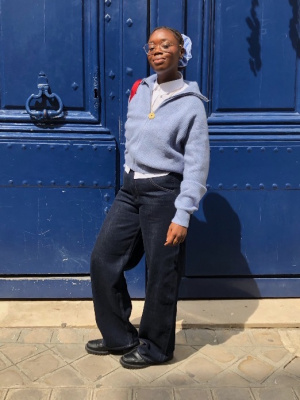 Cardigan zippé en maille soufflée Yarn™