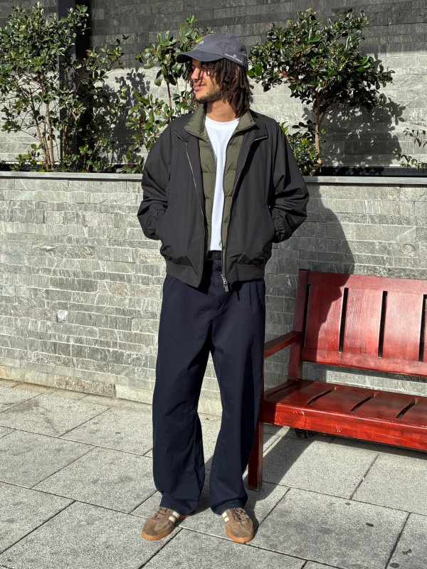 An outfit using Harrington Jacket and Sweat Oversized Full-Zip