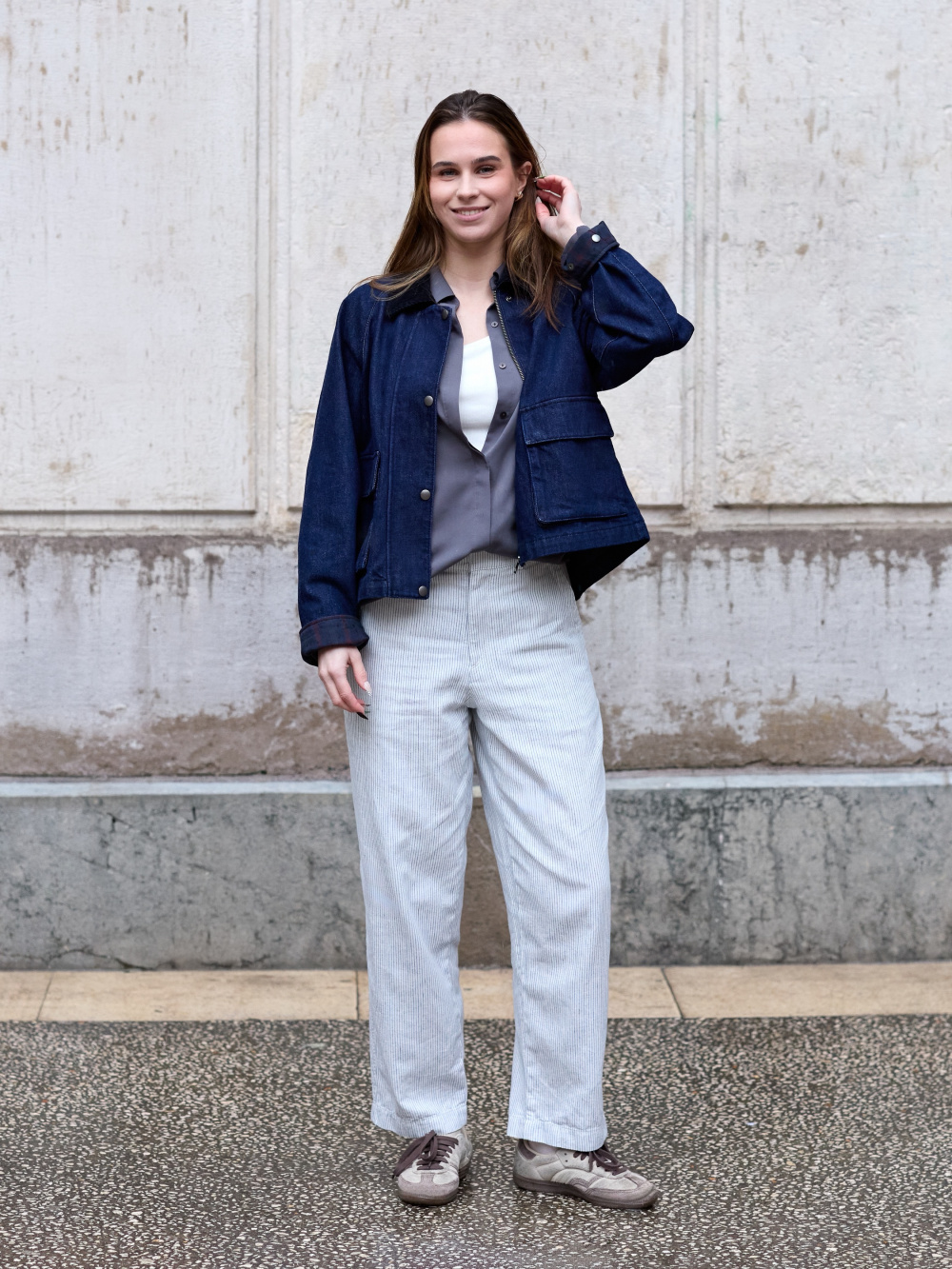 Check styling ideas forLinen Blend Easy PantsSmooth Cotton Sweater|  UNIQLO US