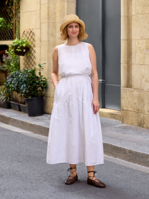 uniqlo dress linen Women's Linen Blend Mini Dress