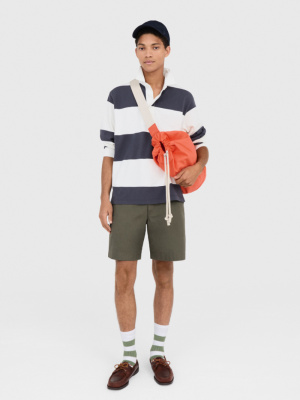 Oversized Rugger Polo Shirt | Striped | UNIQLO US