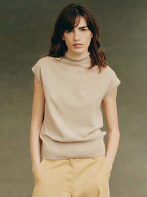 ユニクロ公式 | カシミヤハイネックセーター/ノースリーブ