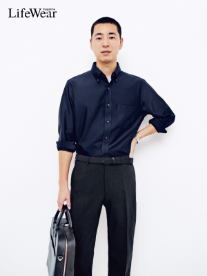 ユニクロ公式 | スーパーノンアイロンジャージースリムシャツ/ボタンダウン