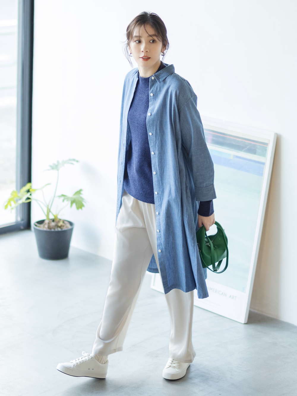 コットンaラインシャツワンピース 長袖 標準丈 111 121cm ヒートテックコットンタートルネックt 極暖 長袖 を使った着こなし ユニクロ