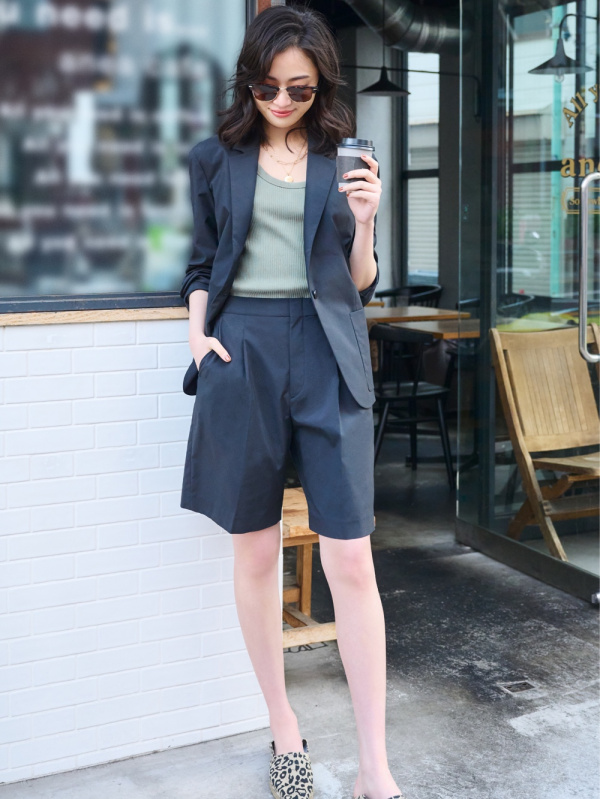 感動タックイージーショートパンツ 丈22cm セットアップ可能 Women ユニクロ