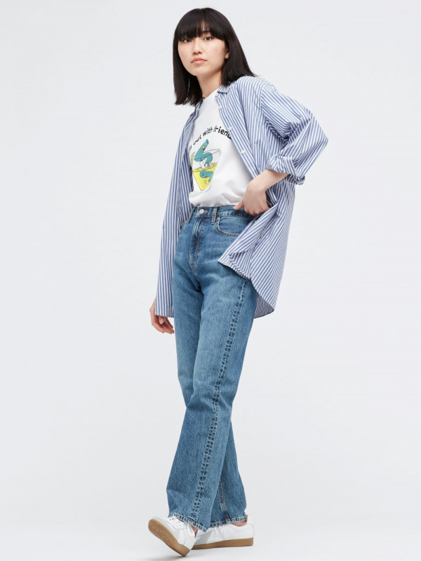 Trendy High Waisted Straight Leg Jeans With Ripped Holes For Women White  Streetwear Denim Denim Trousers For Women For Boys And Girls From  Qualityclothes, $31.56