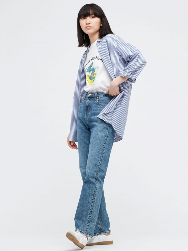 High rise deals boyfriend jeans uniqlo