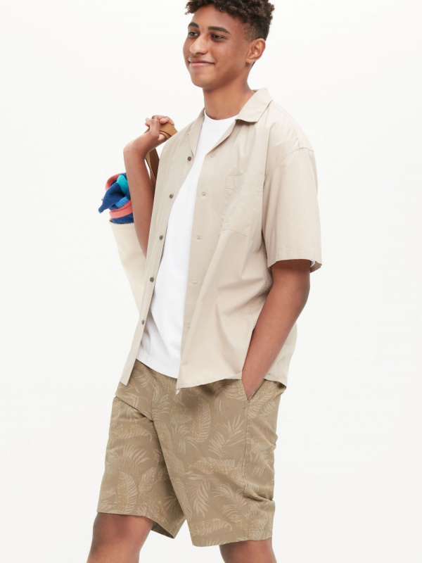 MODAL COTTON OPEN COLLAR SHORT SLEEVE SHIRT | UNIQLO TH