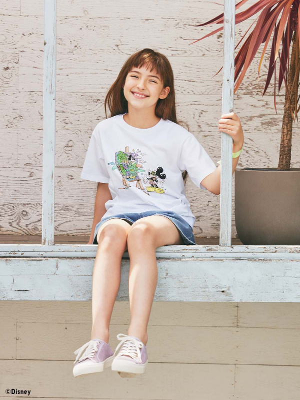 ユニクロ公式 Kids ミッキー フレンズ アート バイ スティーブン ハリントン Ut グラフィックtシャツ 半袖