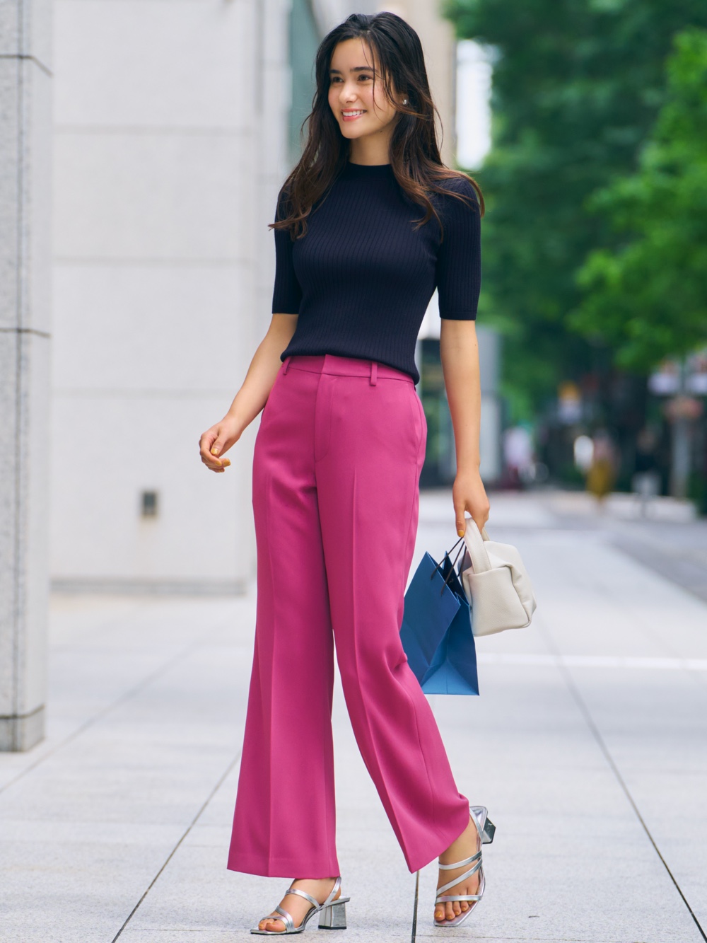 uniqlo drape flared pants