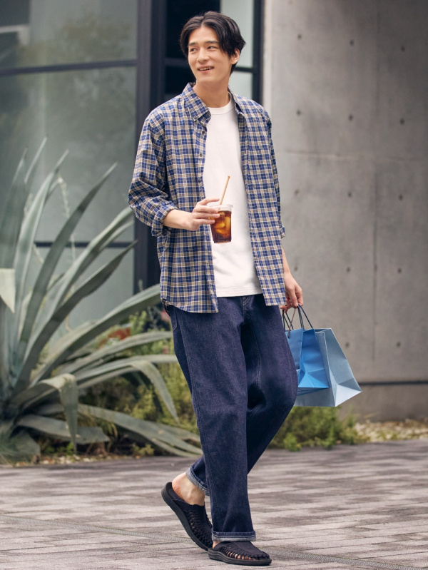 ユニクロ公式 ワイドフィットジーンズ 丈標準74 77cm