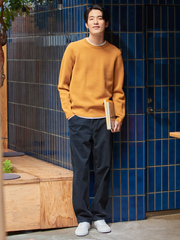 枚数限定 ウォッシャブルストレッチミラノリブクルーネックセーター ニット/セーター UNIQLO ウォッシャブルストレッチミラノリブクルーネックセーター