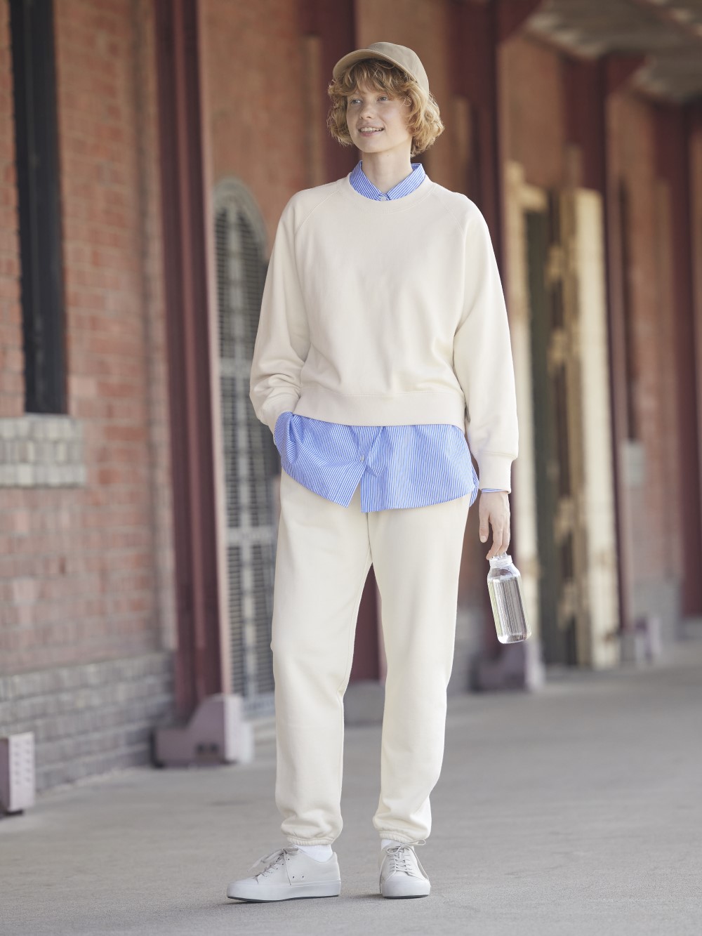 ヒートテックボアスウェットパンツ 丈標準68 70cm ポケッタブルuvカットパーカ 3dカット を使った着こなし ユニクロ