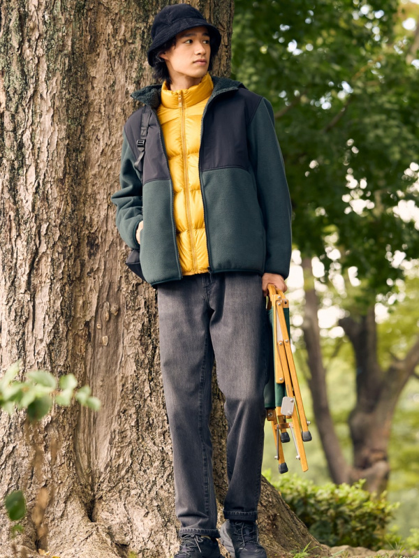 ユニクロ公式 防風アウターフリースパーカ 長袖