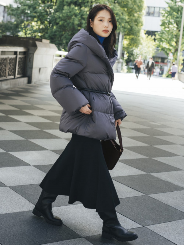 UNIQLO パウダーフィールダウンショートコートナチュラル- UNIQLO パウダーフィールダウンショートコートナチュラル-