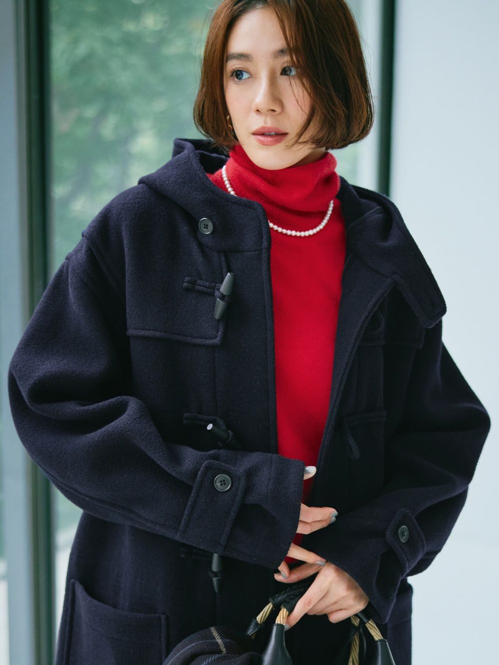 knitted duffle coat