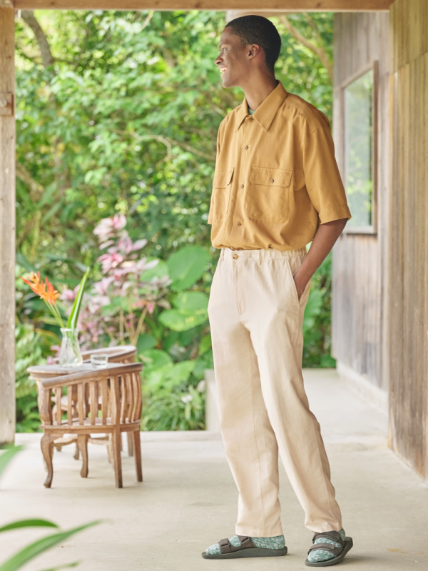 MEN'S LINEN BLEND RELAXED PANTS