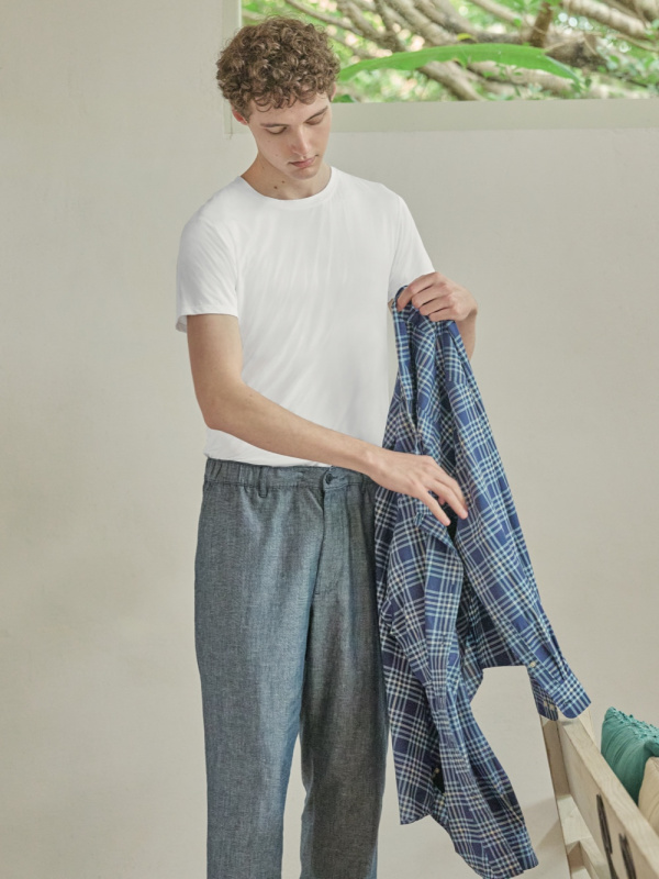 Uniqlo linen trousers store mens