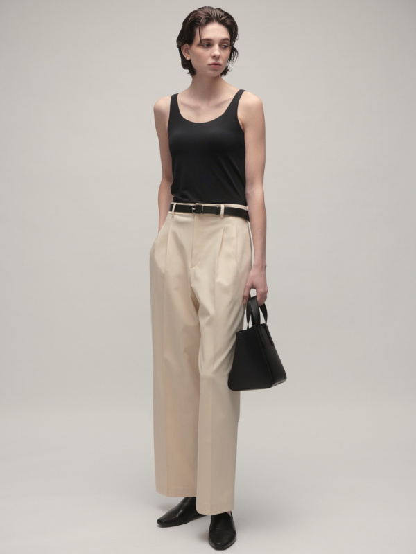 WOMEN'S PLEATED WIDE TROUSERS