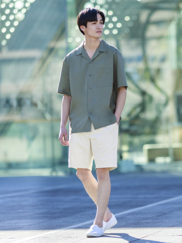 MODAL COTTON OPEN COLLAR SHORT SLEEVE SHIRT | UNIQLO AU