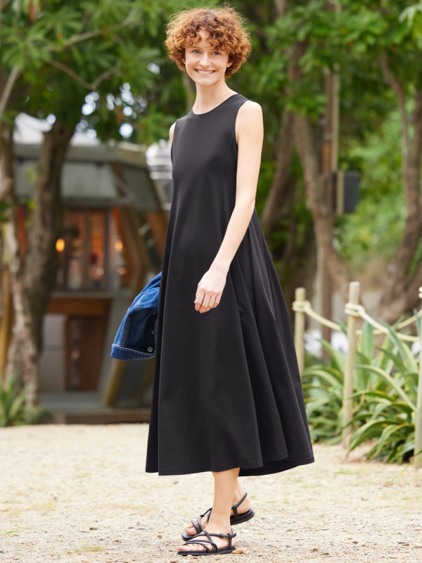 SALE／55%OFF】 ジョーゼットワンピース ノースリーブ Lサイズ