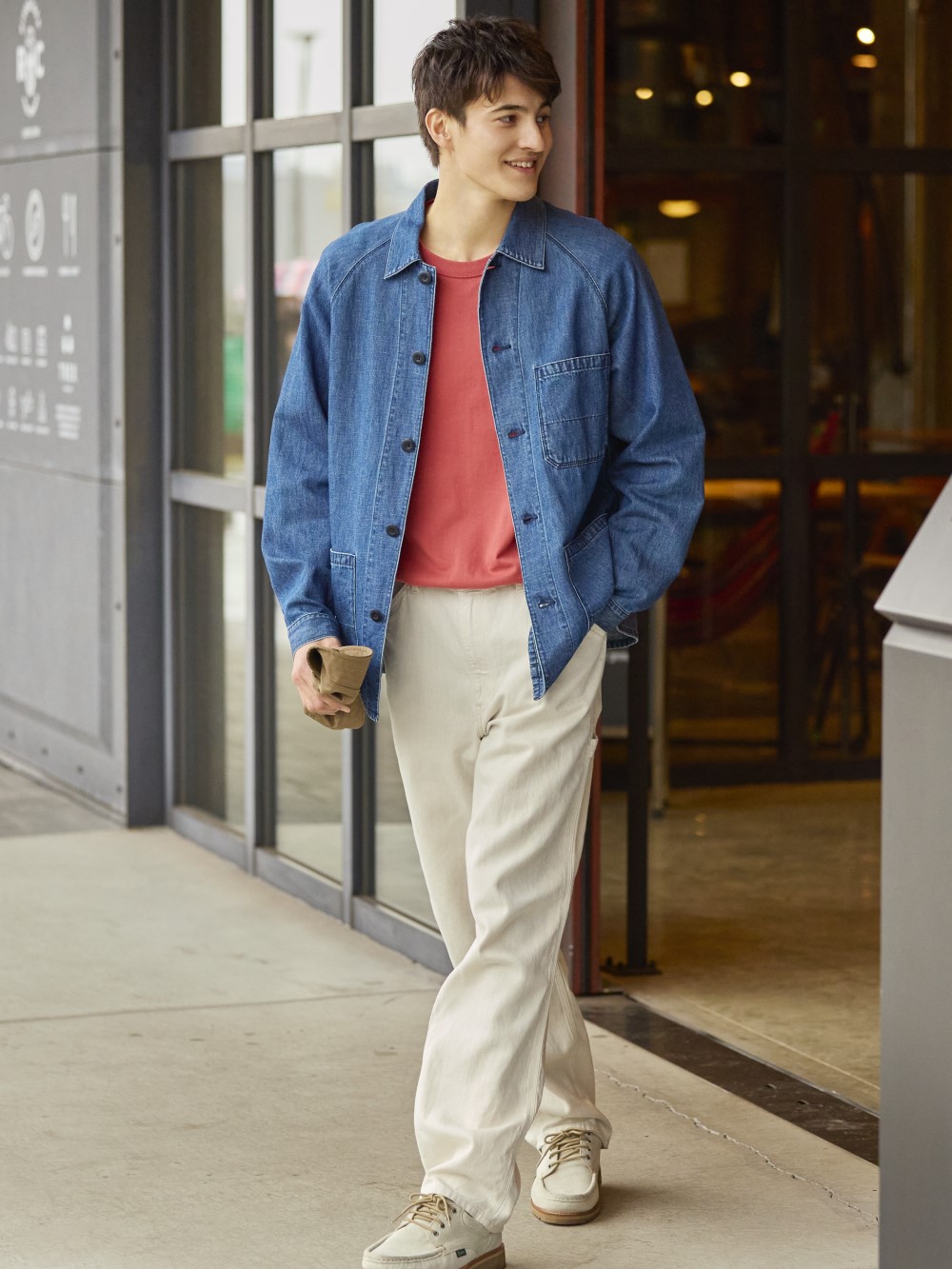 Check styling ideas for「Jersey Short Jacket、Linen Blend Short Sleeve Polo  Sweater」