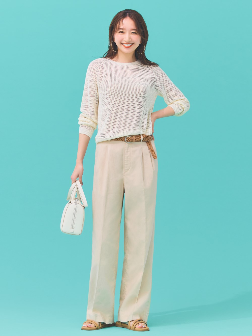 Shop looks for「Linen Blend Pleated Wide Pants」