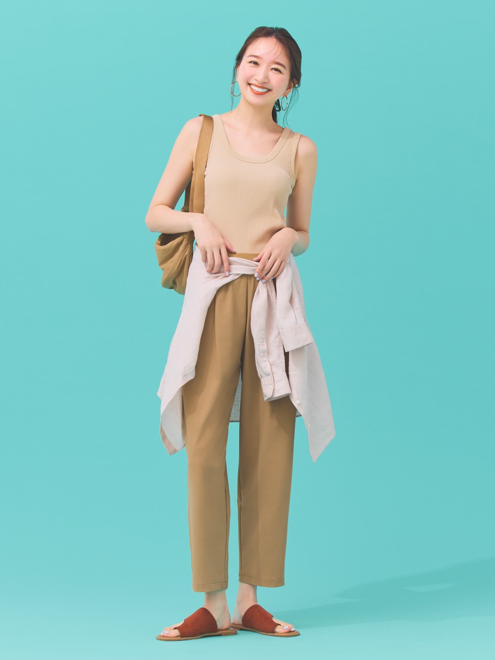 Shop looks for 100 premium linen striped long sleeve shirt round mini