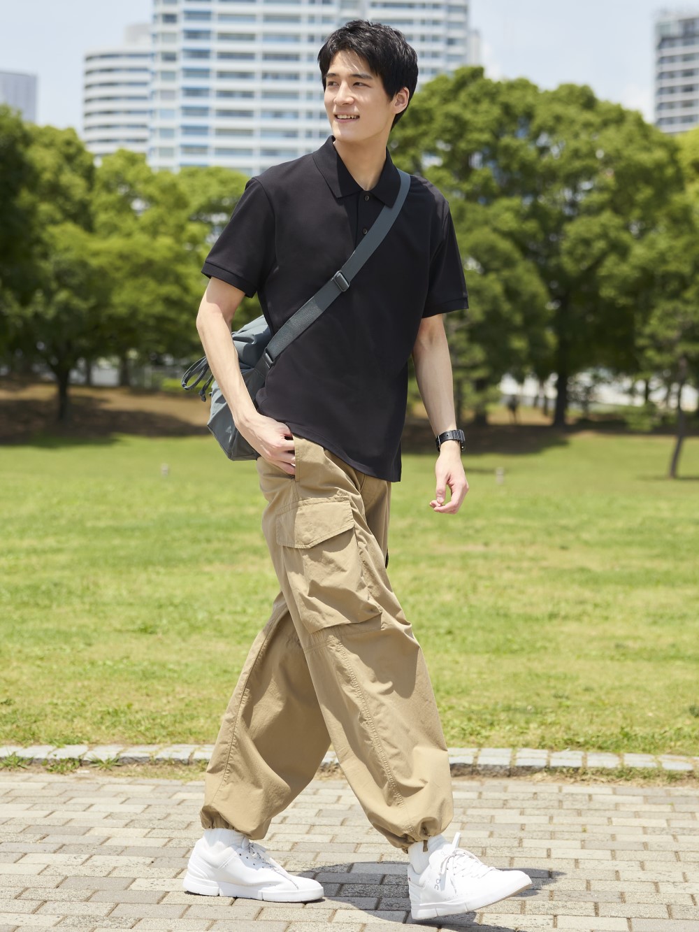 MEN'S UNIQLO U WIDE FIT PARACHUTE PANTS