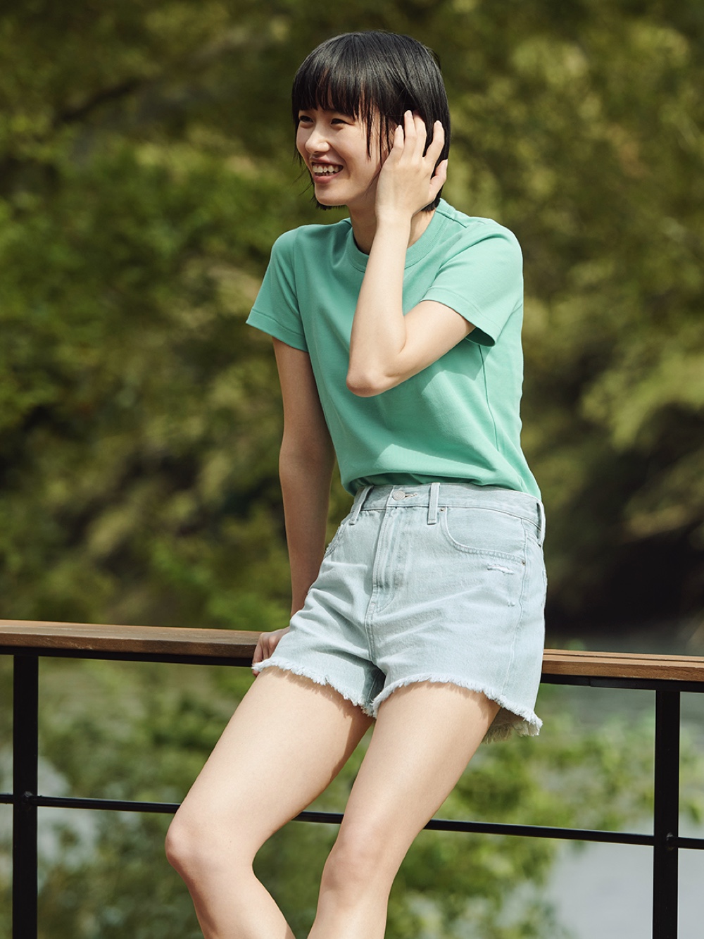 Uniqlo clearance denim shorts