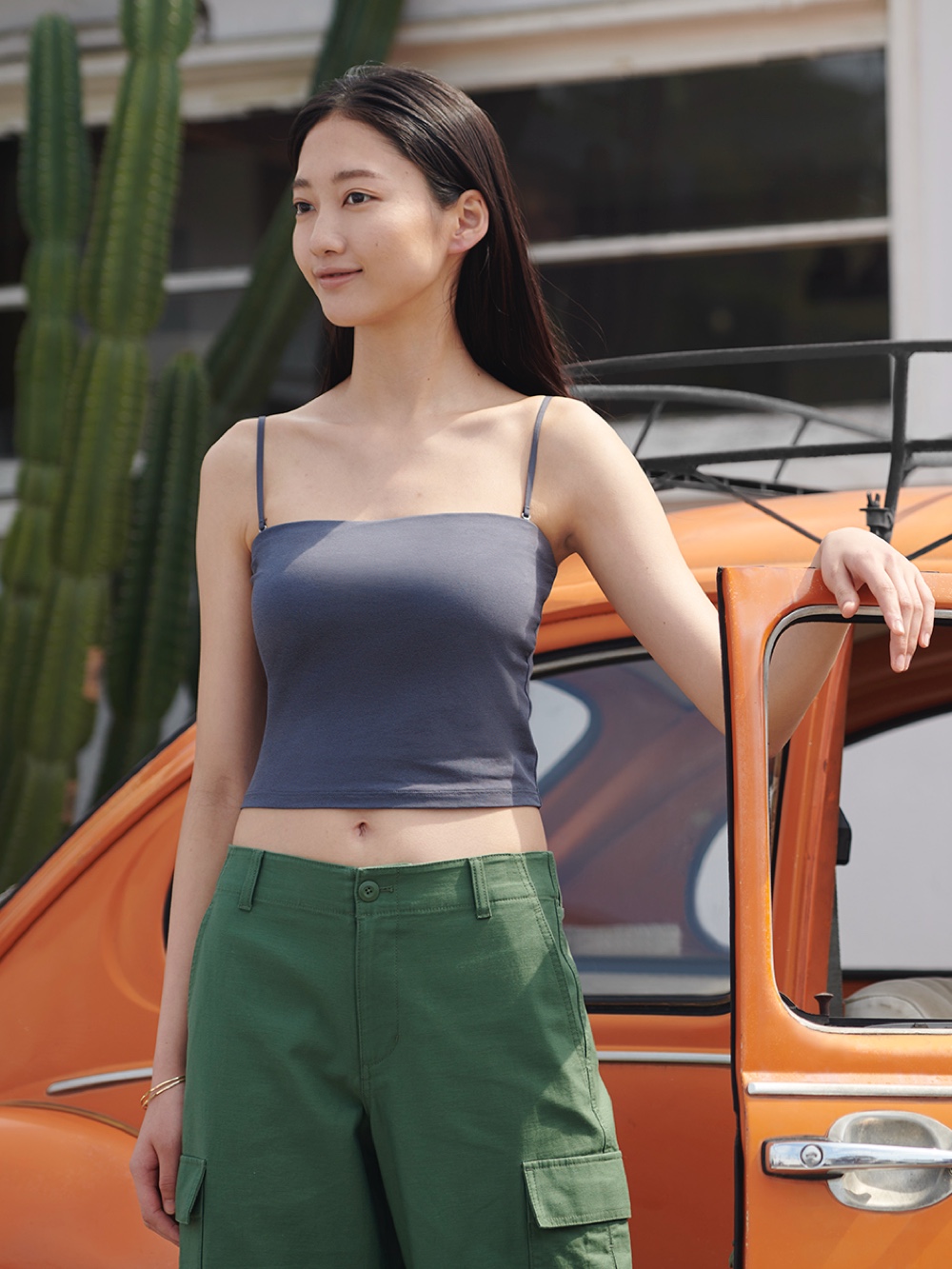 Shop looks for「Volume Long Skirt、AIRism Cotton Cropped Tube BRA TOP」