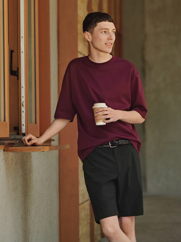 △✵Authentic Uniqlo U Airism Cotton Oversized Crew Neck t-shirt