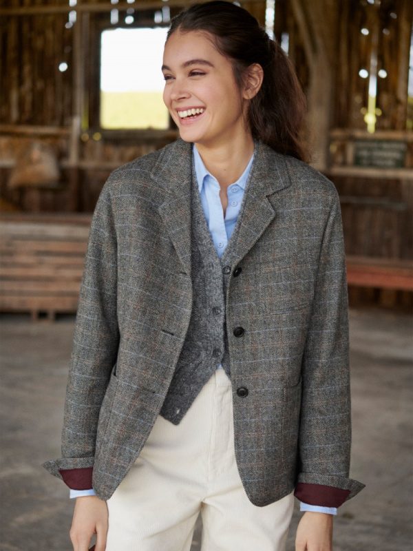 Uniqlo 2025 tweed blazer