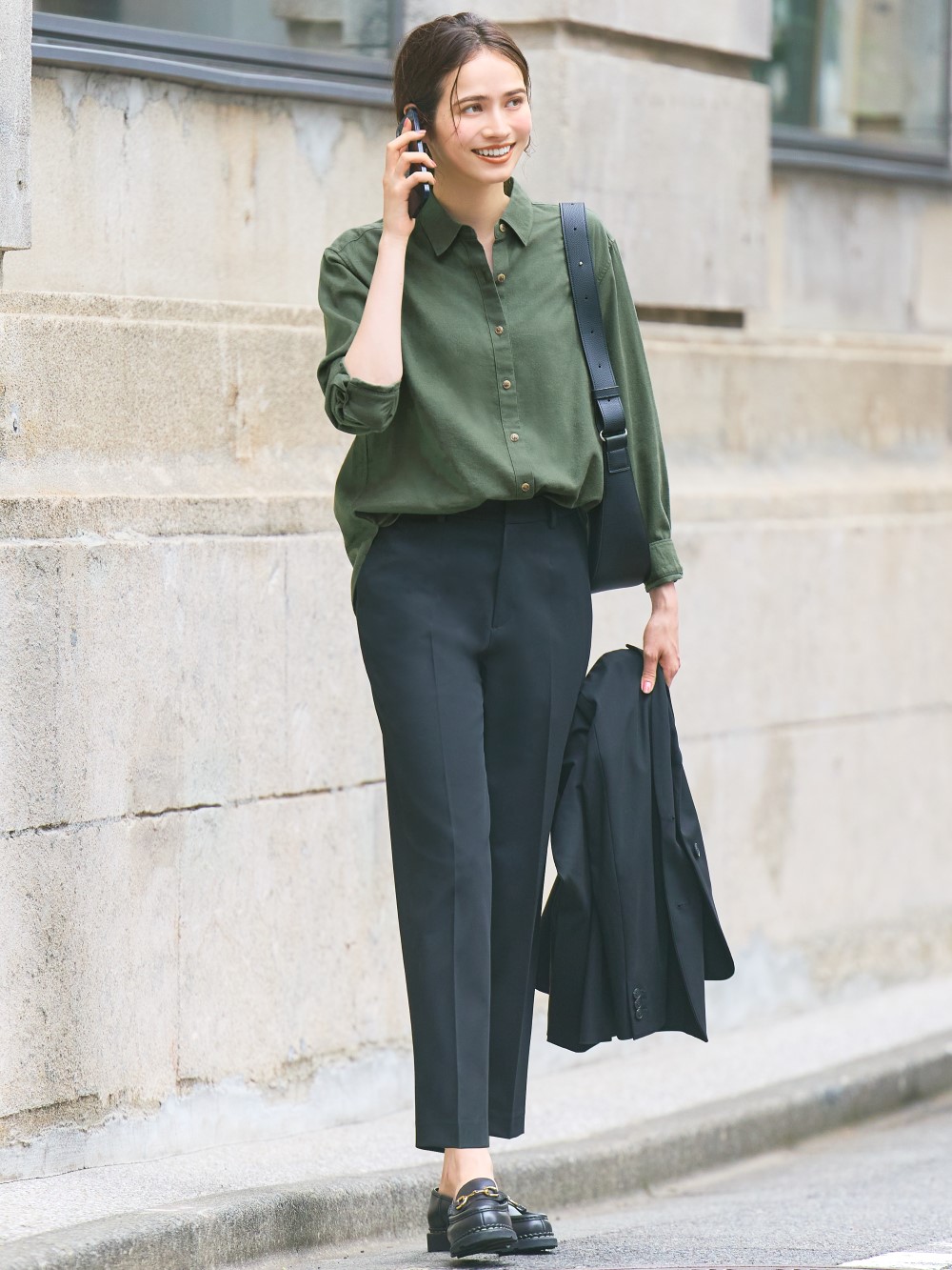 Shop looks for「Tailored Jacket、Soft Brushed Long Sleeve Shirt」