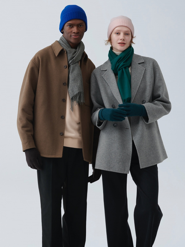 double face short coat uniqlo