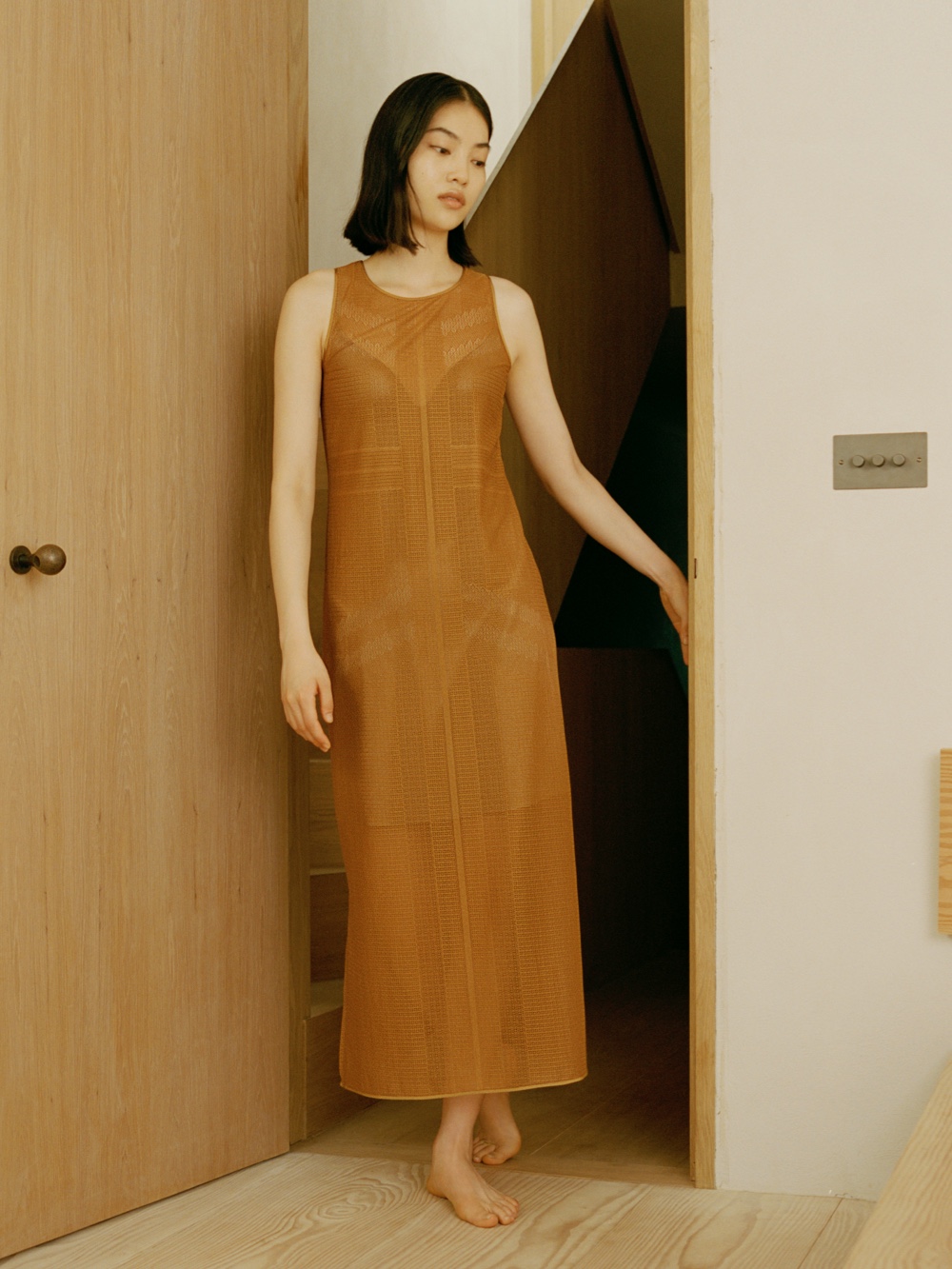 Shop looks for「Mame Kurogouchi Mesh Sleeveless Maxi Dress、Mame