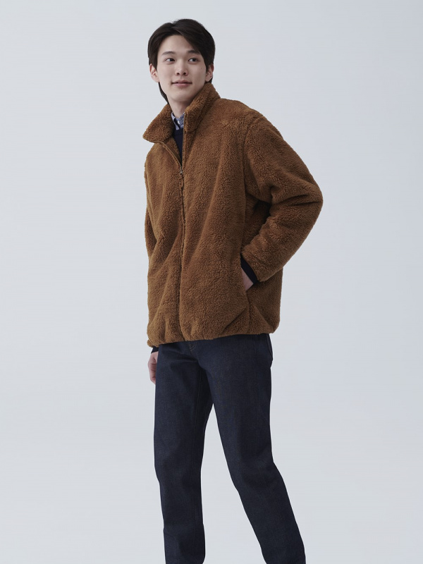 Uniqlo fluffy shop yarn fleece jacket