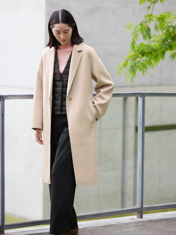 Double face outlet hooded coat uniqlo