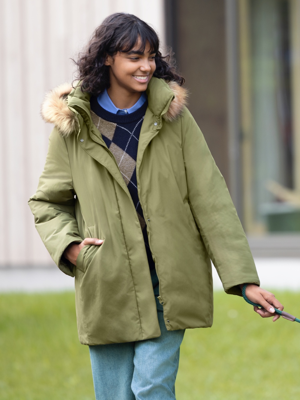 Filippa K Puffer Down Parka in Green