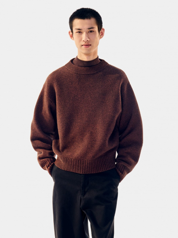 PREMIUM LAMBSWOOL LOW GAUGE CREW NECK SWEATER | UNIQLO CA