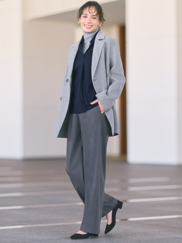 Uniqlo double face outlet collarless coat