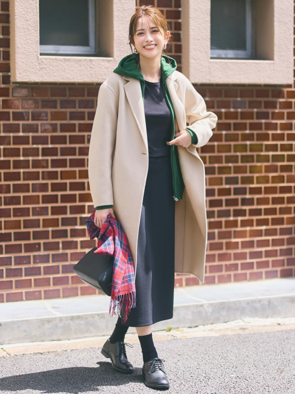 Uniqlo double hotsell face collarless coat