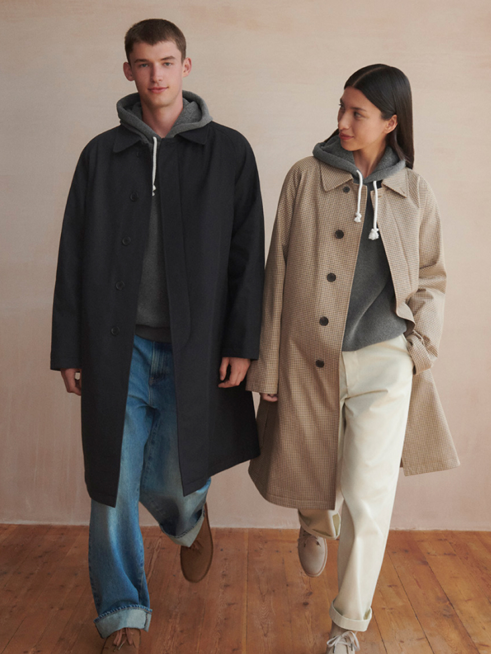 Hoodie and trench clearance coat